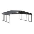 Arrow Storage Products Carport 20 ft. x 24 ft. x 9 ft. Charcoal CPHC202409